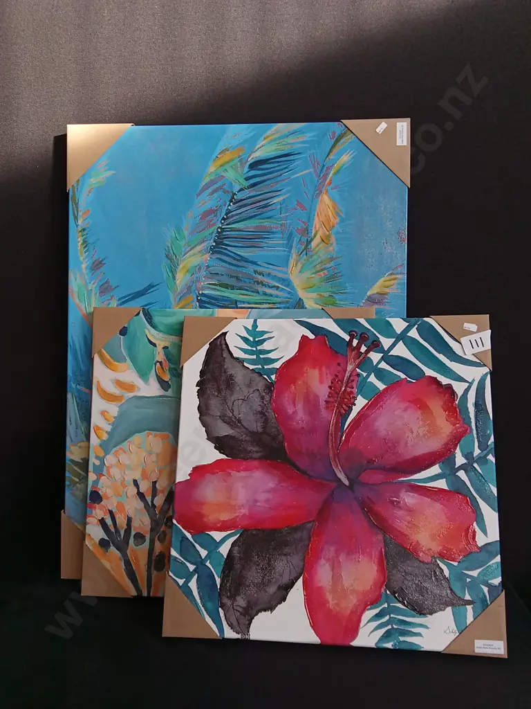 3 PIECES TEXTURED CANVAS ARTWORKS Image 1++