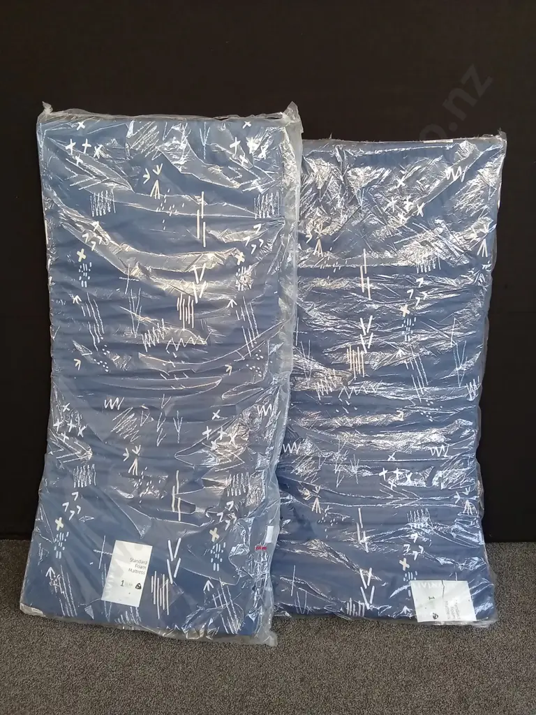2 STANDARD FOAM SINGLE MATTRESSES Image 1++