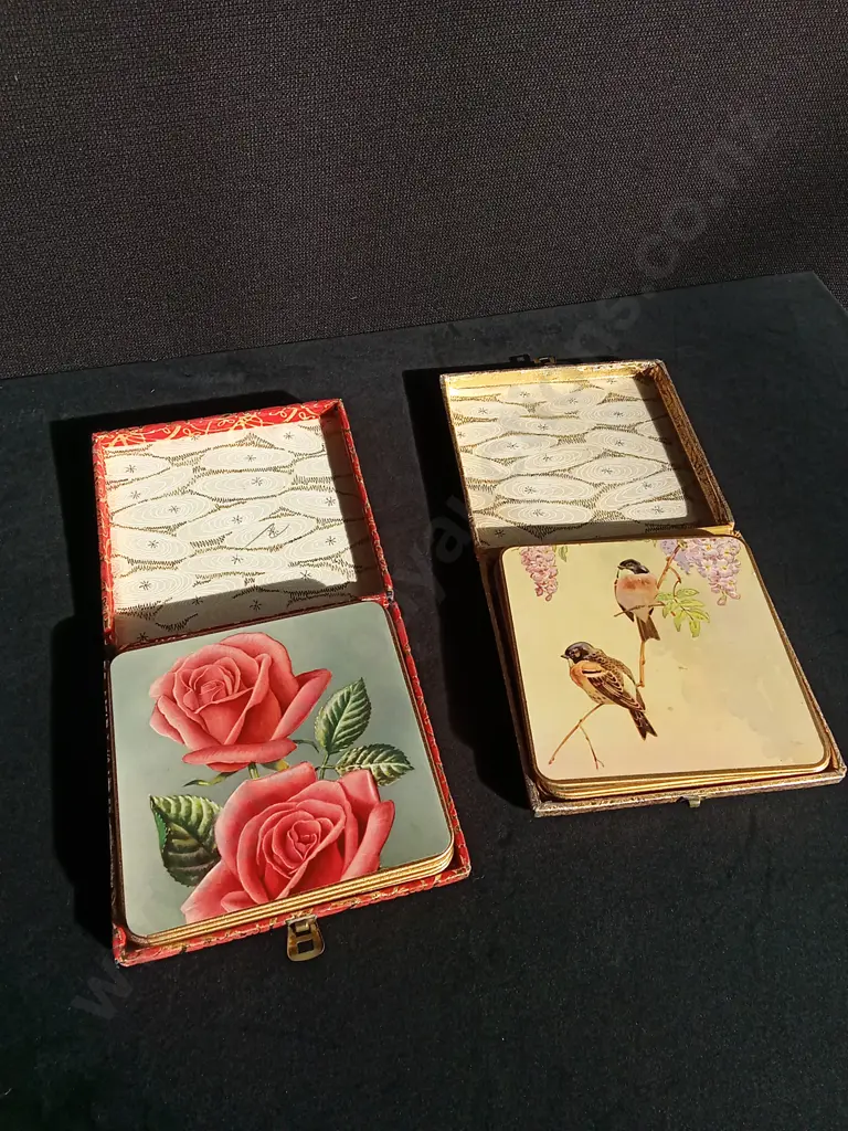 PAIR OF VINTAGE COASTER SETS Image 1++