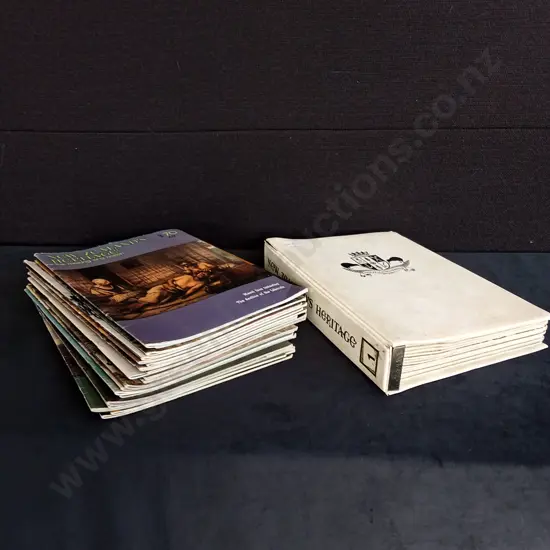 20 NEW ZEALAND HERITAGE BOOKS AND A FOLDER FULL OF NEW ZEALAND HERITAGE BOOKS