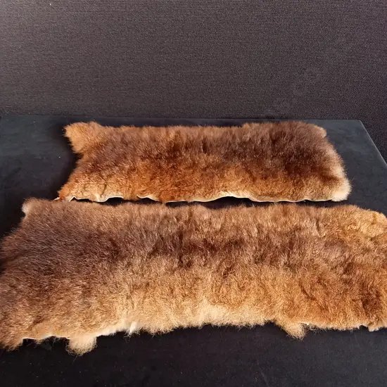 2 GENUINE FUR PELTS