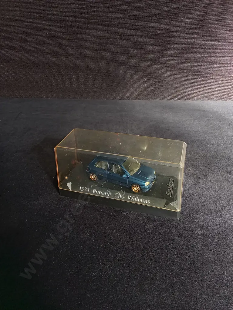 1:43 SCALE SOLIDO 1531 RENAULT CLIO WILLIAMS DIE CAST MODEL Image 1++