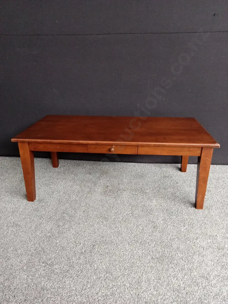 WOODEN COFFEE TABLE WITH DRAWER L1.2M D60CM H46CM Image 1++