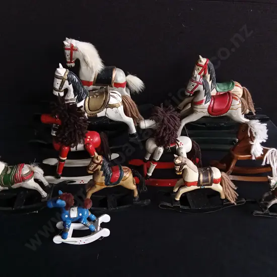 COLLECTION OF VINTAGE ROCKING HORSE FIGURINES