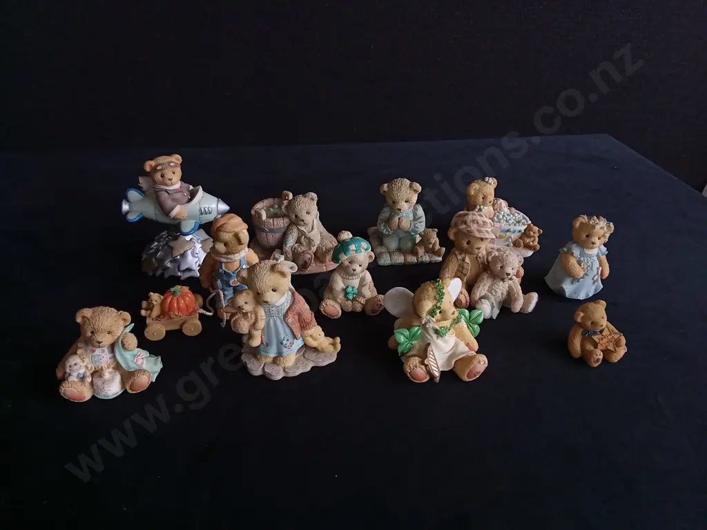12 PIECES VINTAGE CHERISHED TEDDIES COLLECTABLE FIGURINES Image 1++