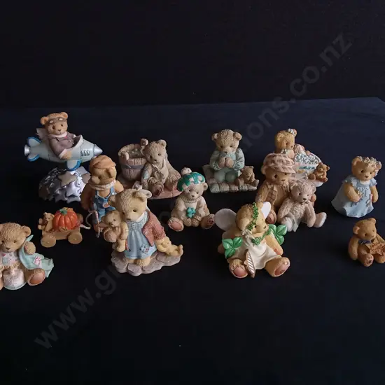 12 PIECES VINTAGE CHERISHED TEDDIES COLLECTABLE FIGURINES