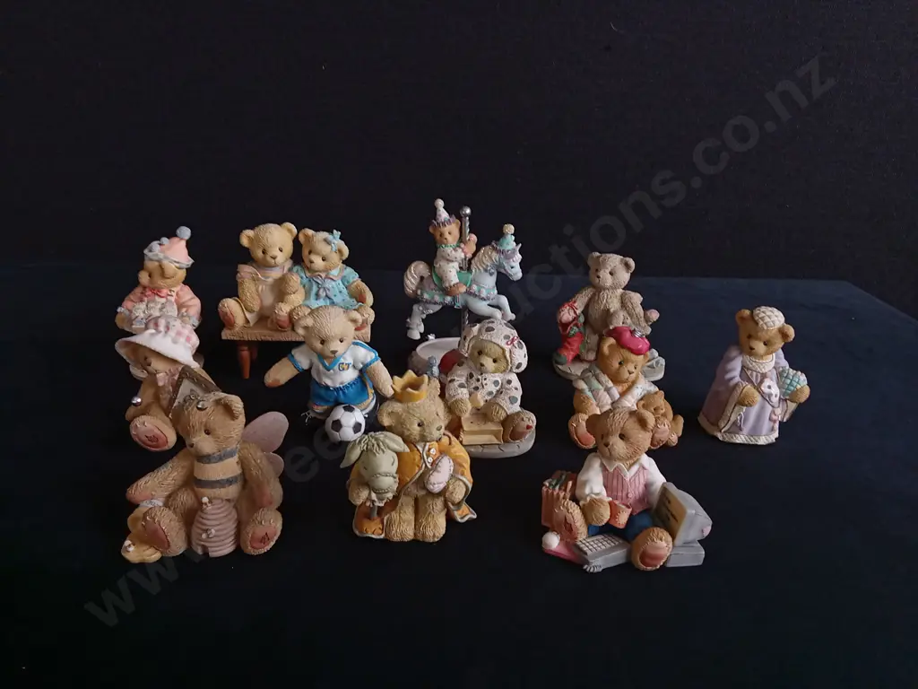 12 PIECES VINTAGE CHERISHED TEDDIES COLLECTABLE FIGURINES Image 1++