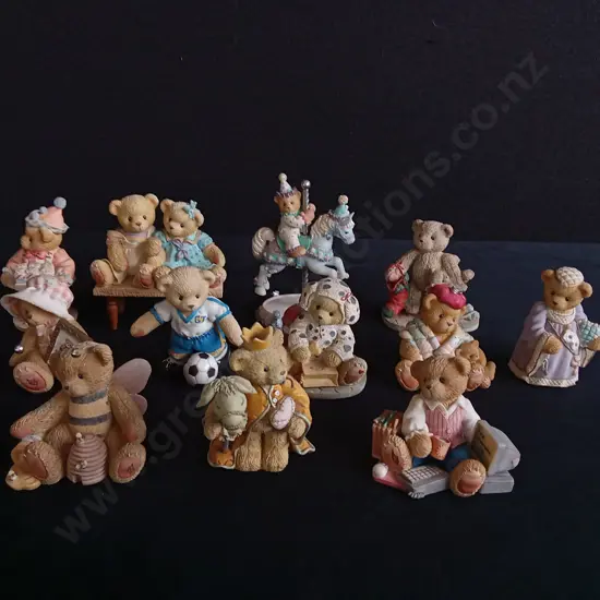 12 PIECES VINTAGE CHERISHED TEDDIES COLLECTABLE FIGURINES