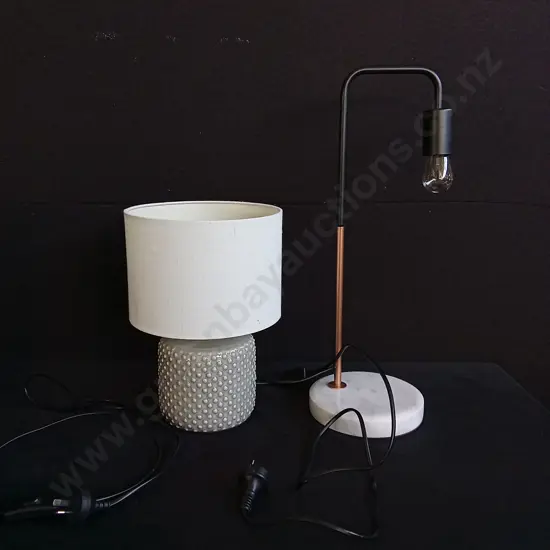 2 TABLE LAMPS WORKING
