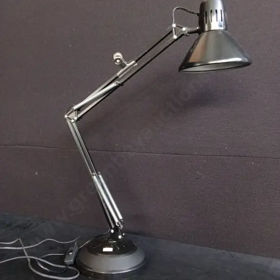 VINTAGE BLACK ANGLEPOISE TABLE LAMP WORKING