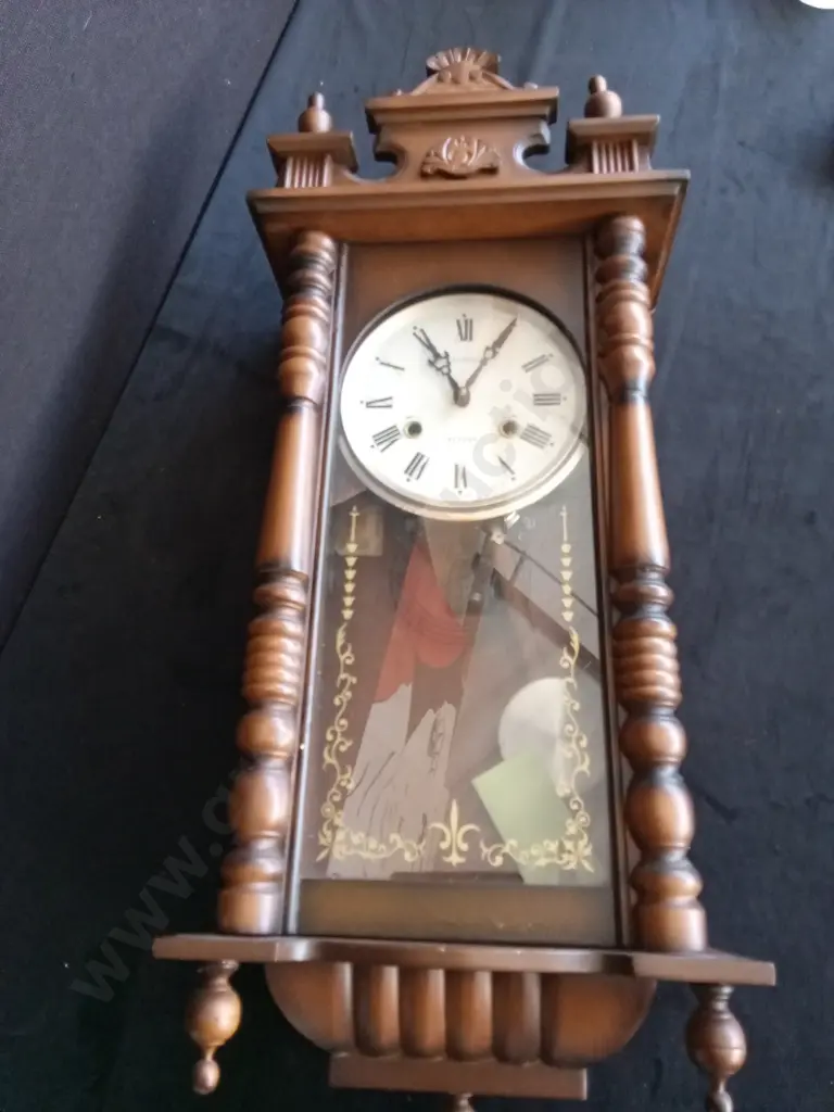 ANTIQUE VIENNA REGULATOR WALL CLOCK Image 1++