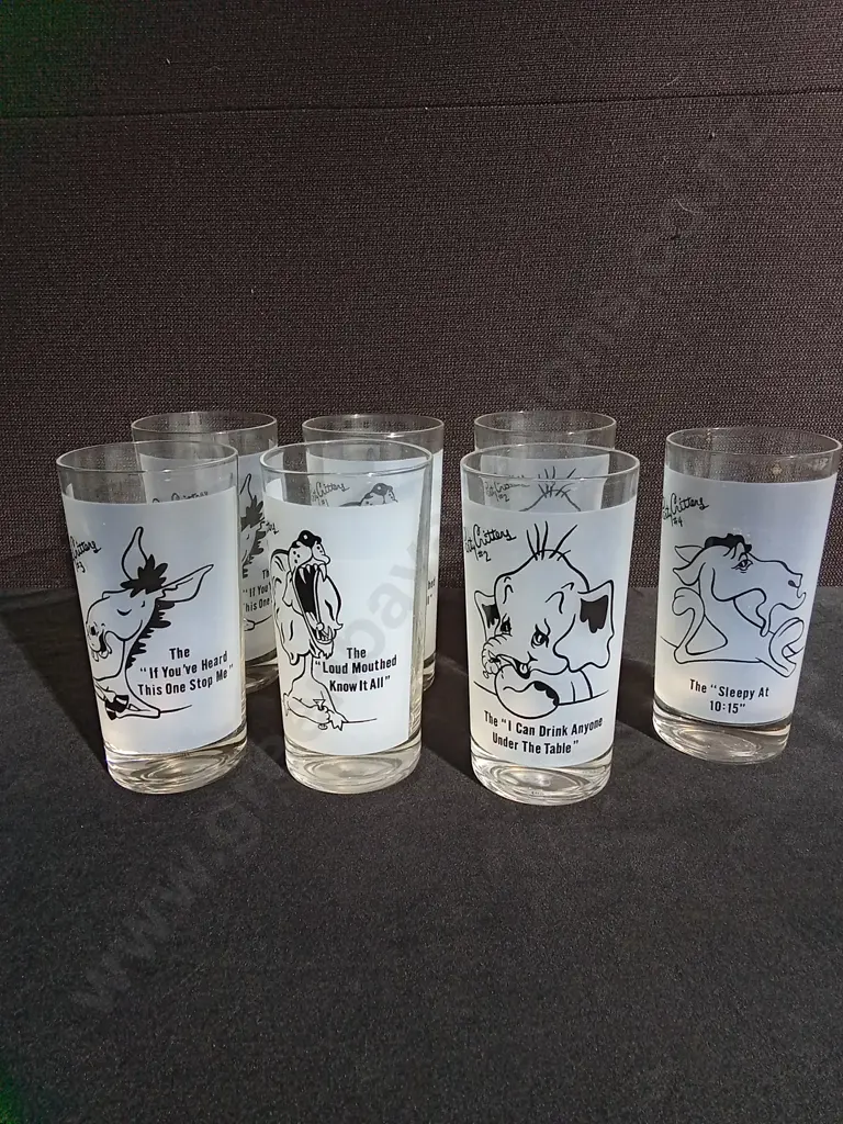 7 PIECES PARTY CRITTERS GLASSES Image 1++