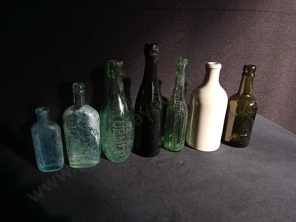 VINTAGE GLASS BOTTLES Image 1++