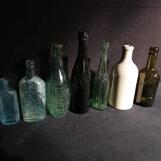 VINTAGE GLASS BOTTLES