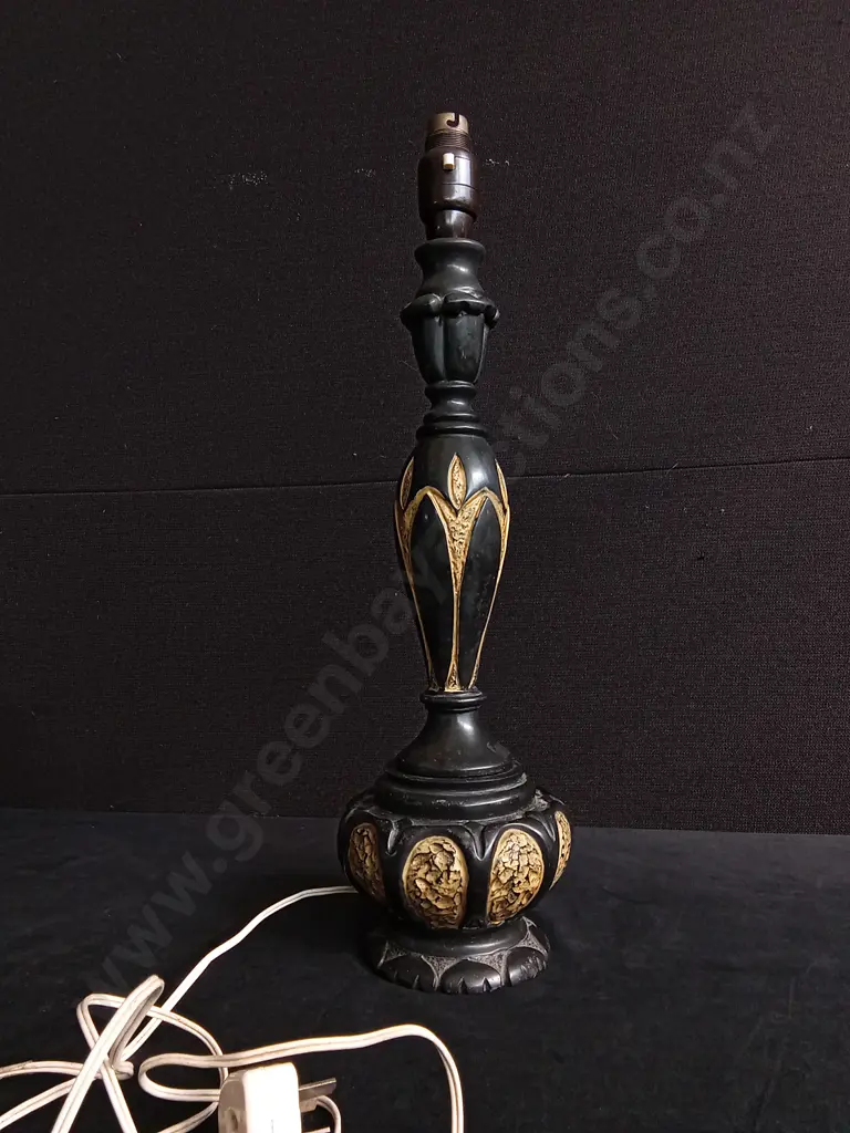 VINTAGE PLASTER CANDLESTICK TABLE LAMP Image 1++