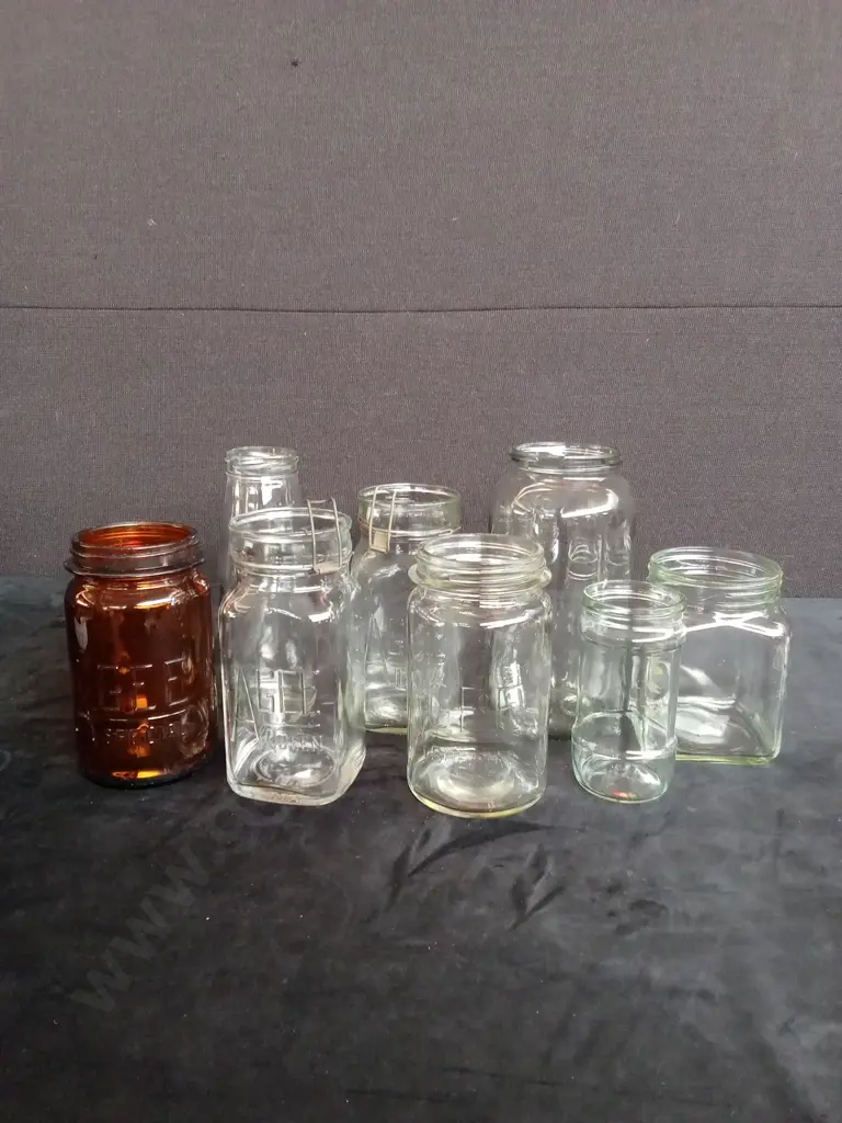 8 GLASS JARS Image 1++