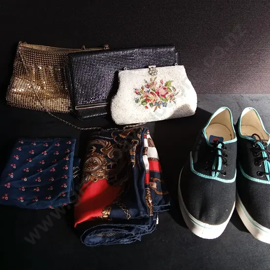 MIX OF ACCESSORIES, INCLUDING 100 PERCENT SILK SCARF
