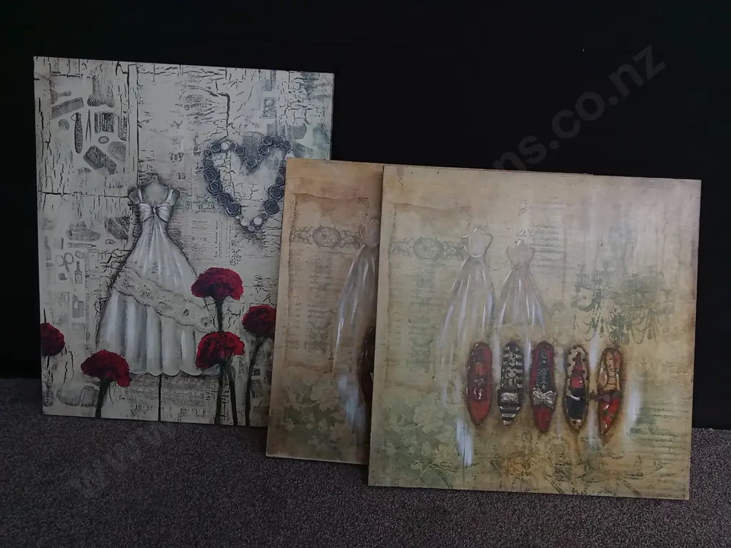 3 PIECES LARGE CANVAS ART Image 1++