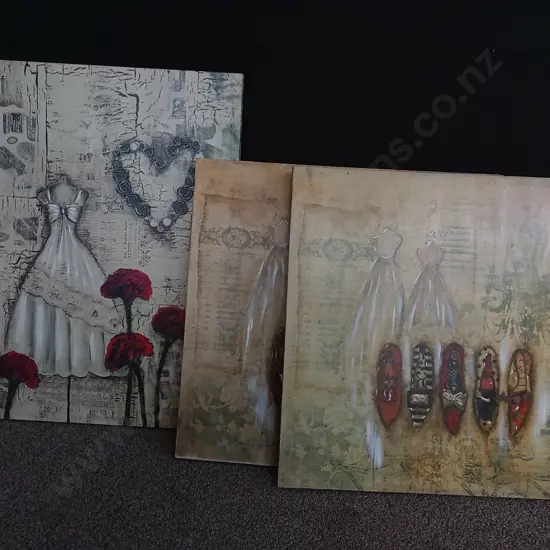 3 PIECES LARGE CANVAS ART