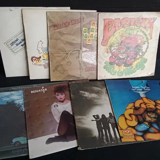 8 VINTAGE VINYL RECORDS