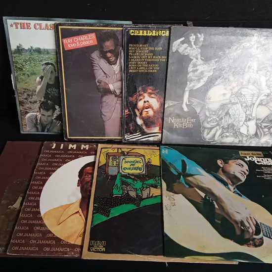 8 VINTAGE VINYL RECORDS