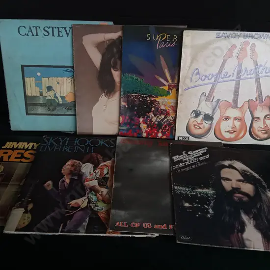 8 VINTAGE VINYL RECORDS