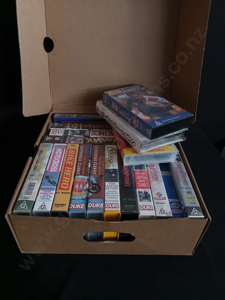 BOX OF VHS TAPES Image 1++
