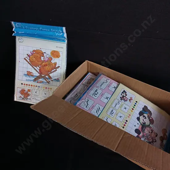 BOX OF CROSS STITCH KITS