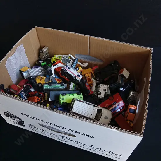 BOX OF TOY CARS