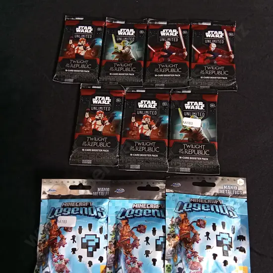 BRAND NEW STAR WARS TRADING CARDS AND MINECRAFT LEGENDS