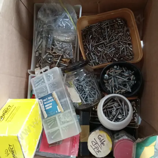 BOX OF HARDWARE