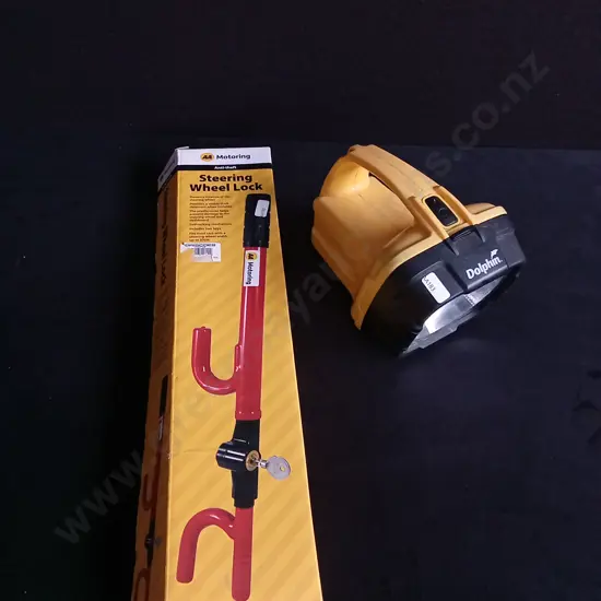 STEERING WHEEL LOCK AND TORCH