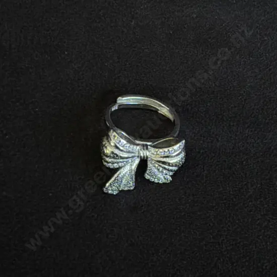 925 STERLING SILVER BOW RING