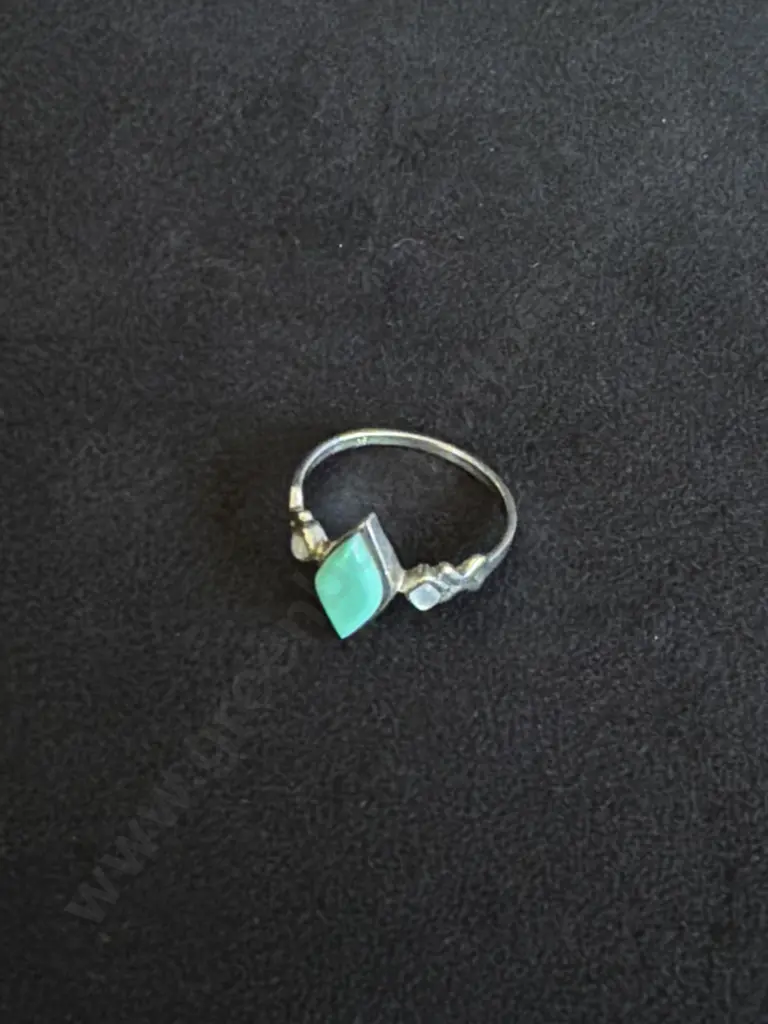 925 STERLING SILVER TURQUOISE RING Image 1++