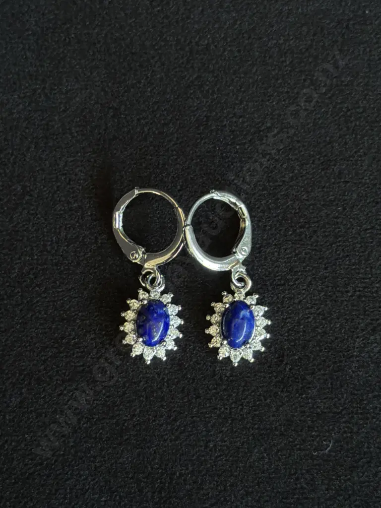 PAIR OF LAPIS LAZULI EARRINGS Image 1++