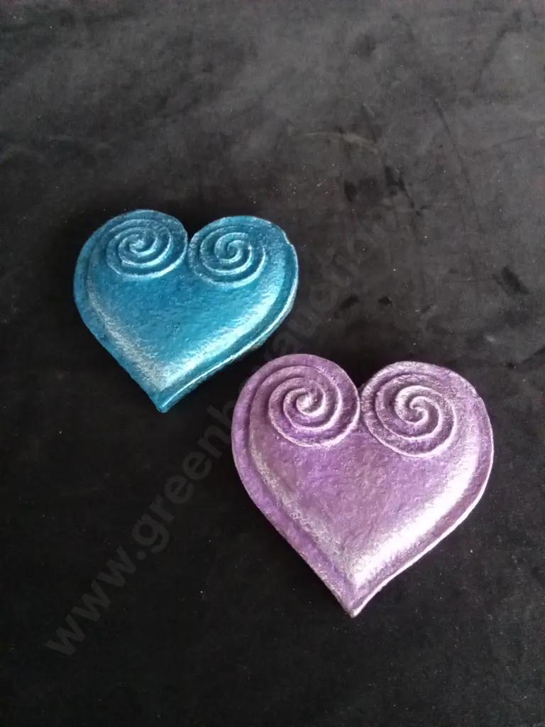 2 CLAY HEARTS Image 1++