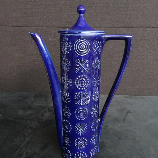 VINTAGE PORTMEIRION TOTEM COFFEE POT BY SUSAN WILLIAMS-ELLIS APPROX 33CM HIGH