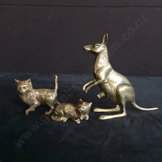 3 BRASS ANIMALS