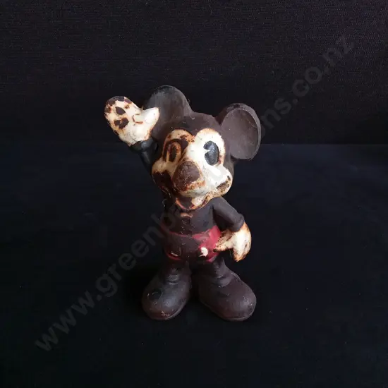 VINTAGE MICKEY MOUSE CAST IRON COIN BANK 15CM HIGH