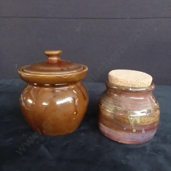 2 POTTERY JARS