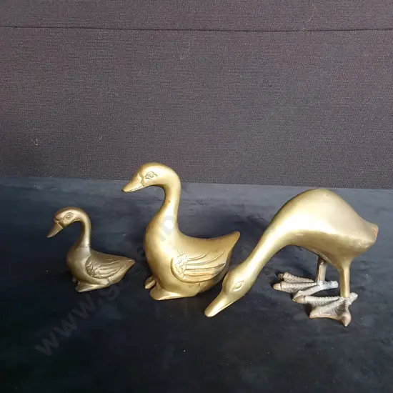 3 BRASS BIRDS