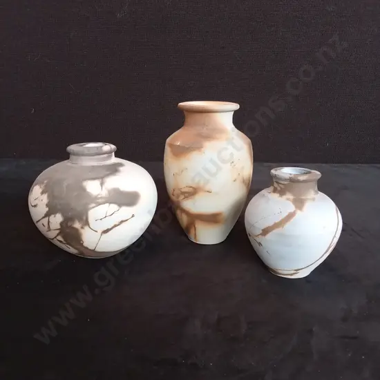 3 SMALL CLAY POTS