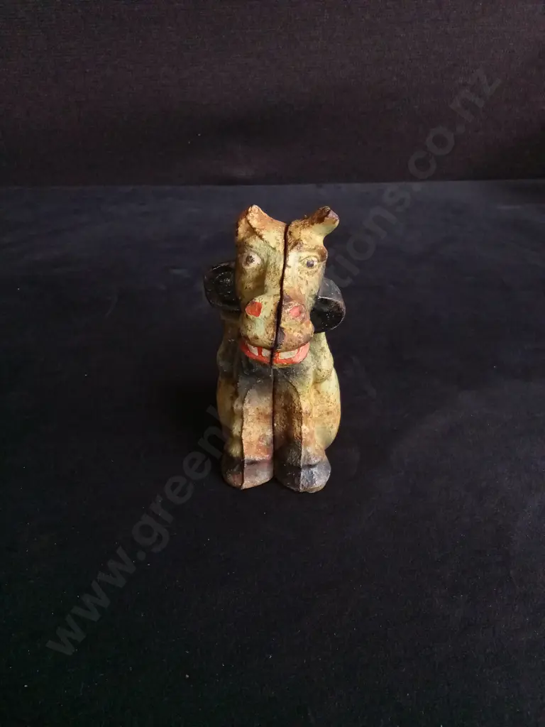 ANTIQUE 1920'S CAST IRON "SPARK PLUG" DONKEY STILL BANK APPROX 12CM HIGH Image 1++