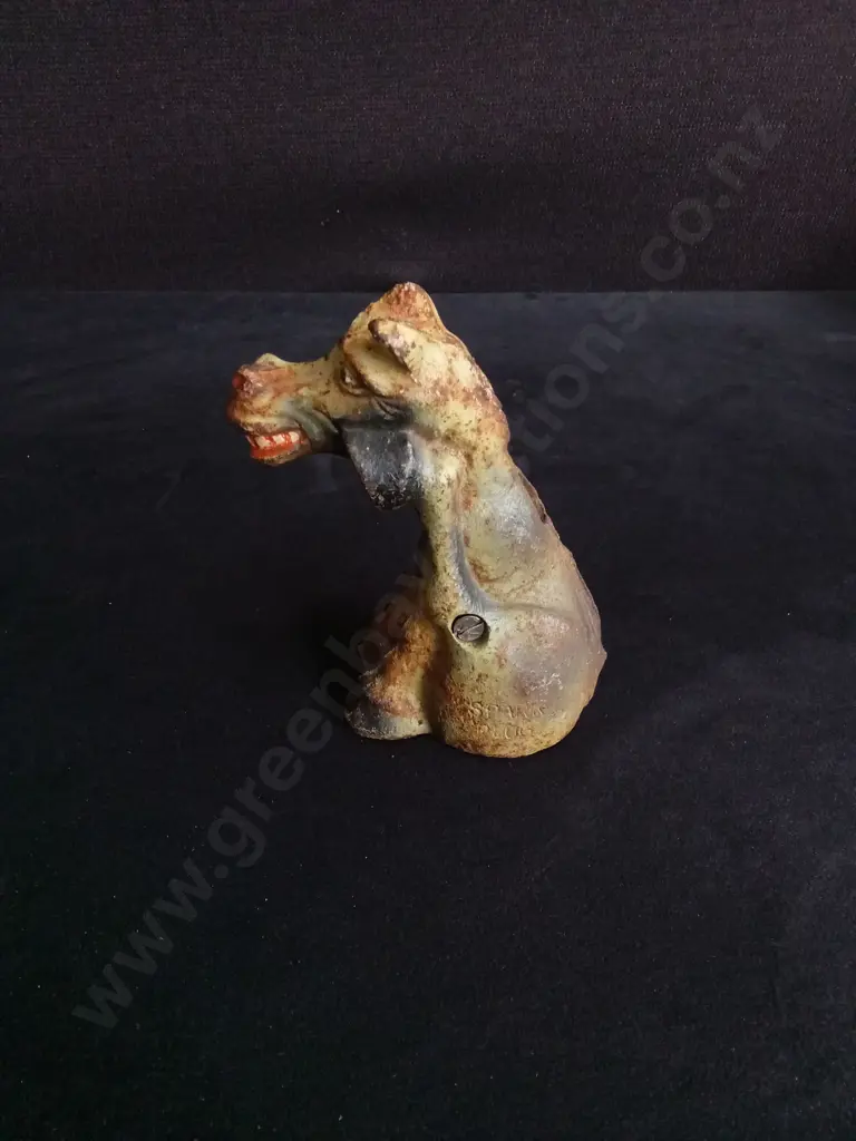 ANTIQUE 1920'S CAST IRON "SPARK PLUG" DONKEY STILL BANK APPROX 12CM HIGH Image 1++