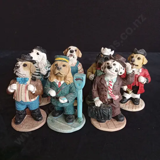 7 DOG FIGURINES