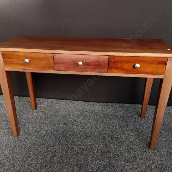 WOODEN HALL TABLE W 1.2 M X H 75 CM D 48 CM