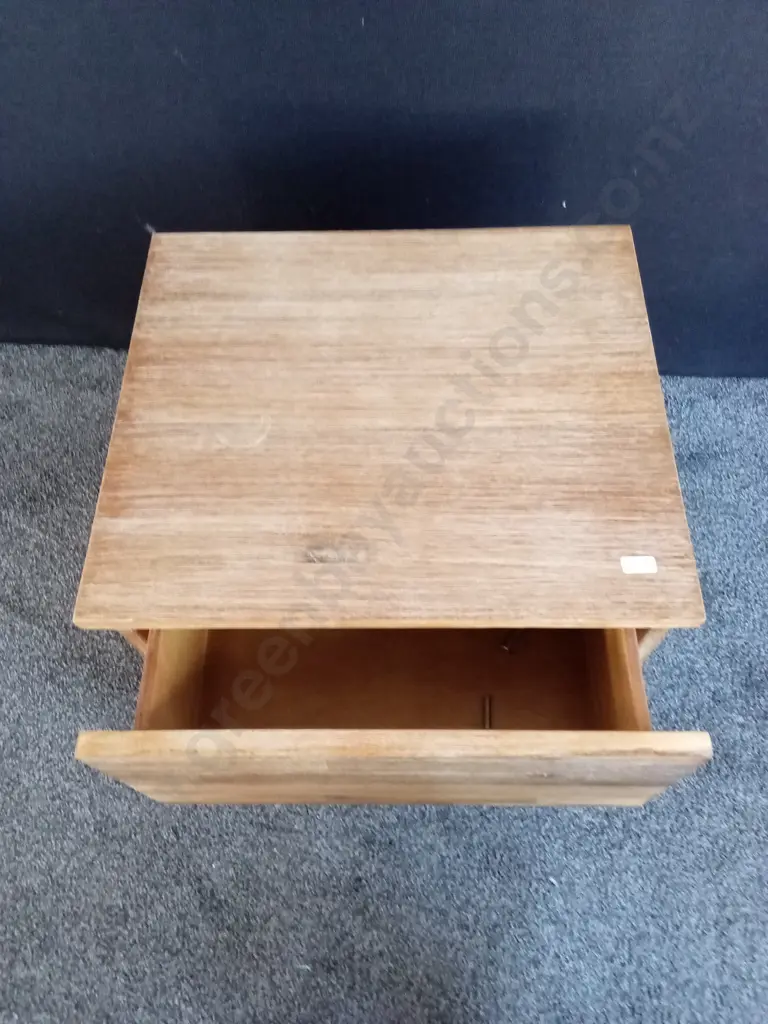 WOODEN SIDE TABLE WITH 2 DRAWERS H56CM L46CM D40CM Image 1++