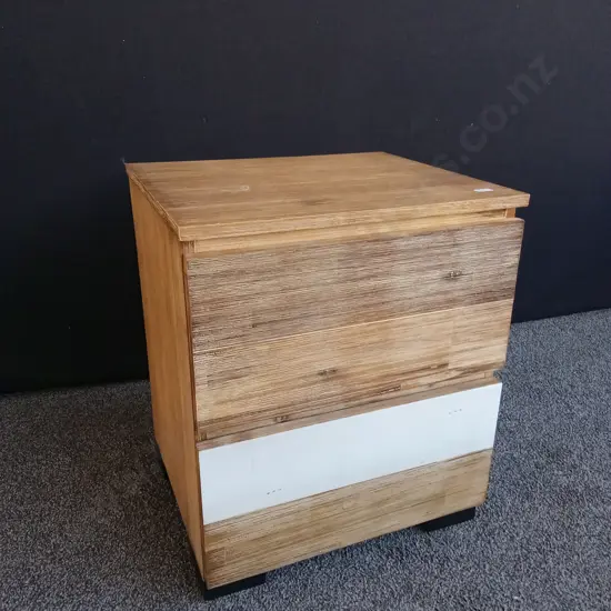 WOODEN SIDE TABLE WITH 2 DRAWERS H56CM L46CM D40CM