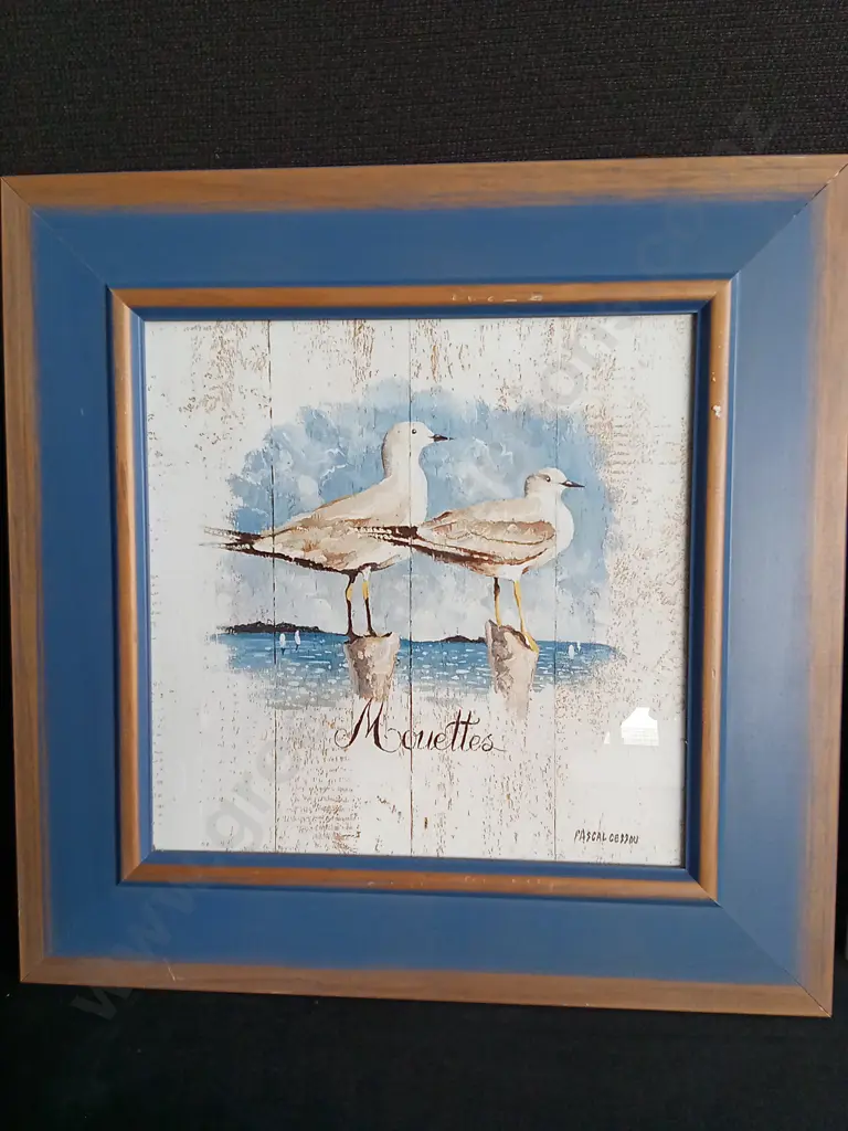 TRIO OF FRAMED PASCAL CESSOU BIRD PRINTS Image 1++