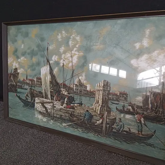 LARGE FRAMED ARTWORK